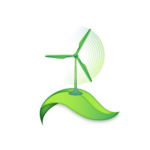 Wind power symbol. At Maes Honey, we use wind turbines to package our honey in a sustainable manner.